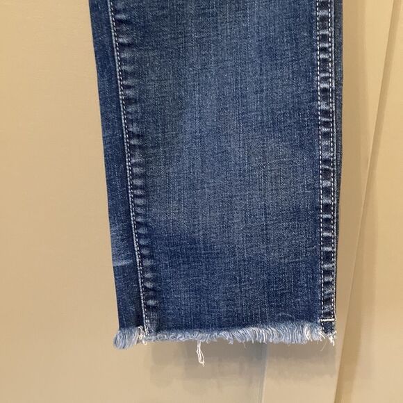 MADEWELL Slim Straight High Rise Jeans W/ Raw Hem Size 26 - Picture 6 of 9